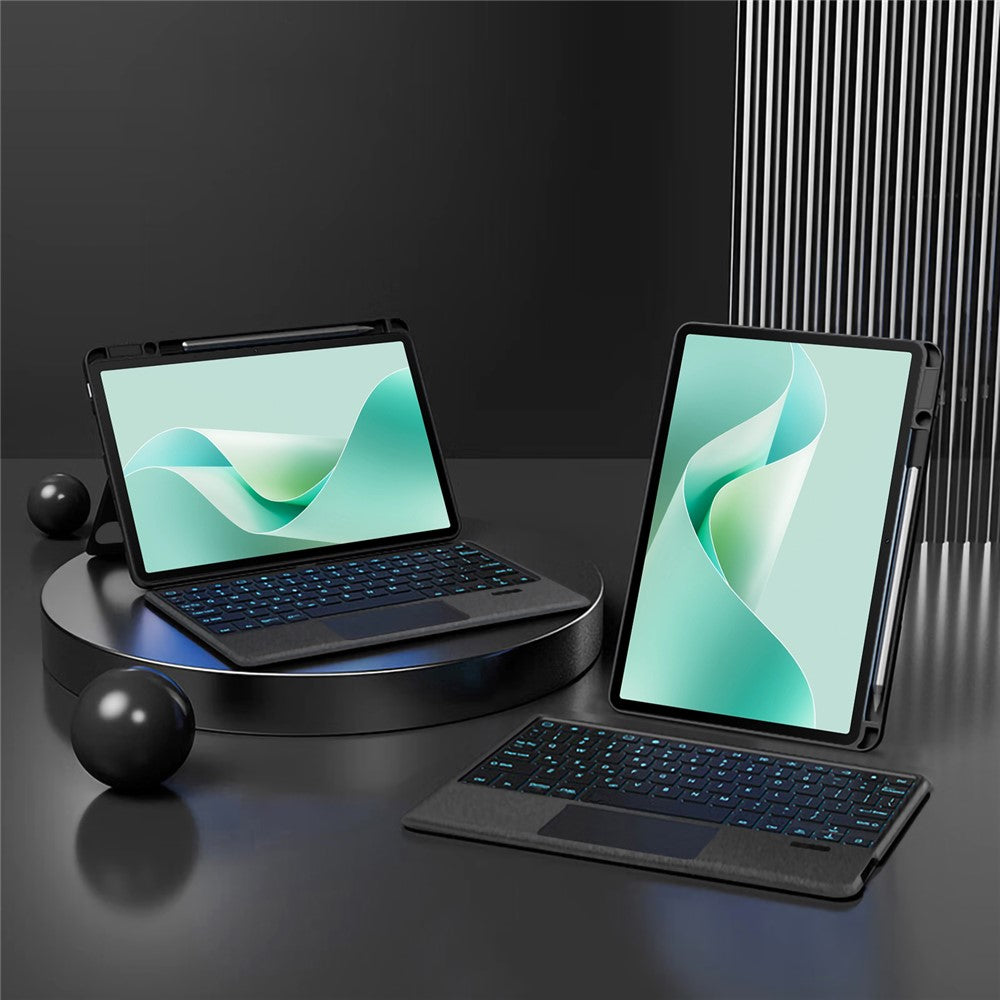 For Huawei MatePad 11.5 S (2026) / (2025) / (2024) Leather Case + Bluetooth-compatible Keyboard with Backlight Trackpad