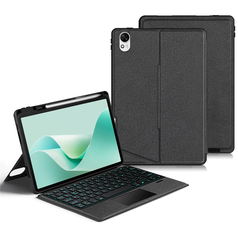 For Huawei MatePad 11.5 S (2026) / (2025) / (2024) Leather Case + Bluetooth-compatible Keyboard with Backlight Trackpad
