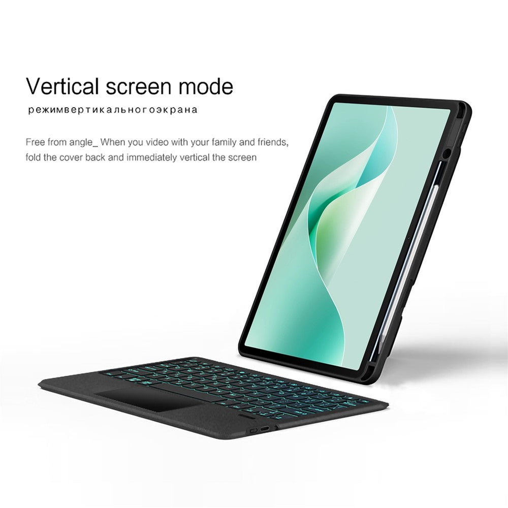 For Huawei MatePad 11.5 S (2026) / (2025) / (2024) Leather Case + Bluetooth-compatible Keyboard with Backlight Trackpad