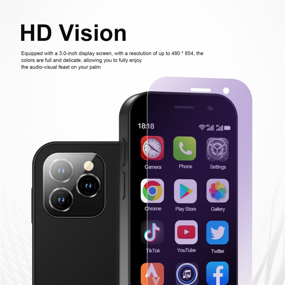 KING8000 3-Inch 2+16GB Dual SIM Ultra Mini 4G Smartphone