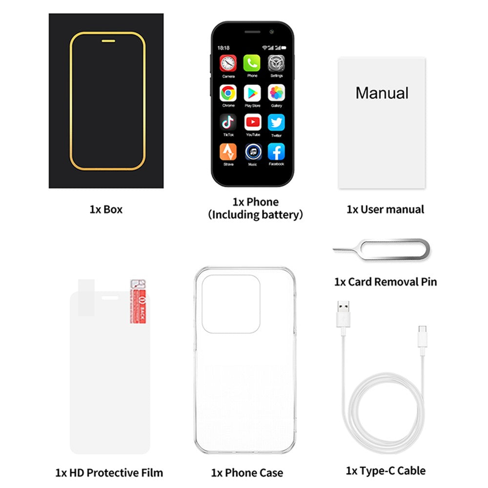 KING8000 3-Inch 2+16GB Dual SIM Ultra Mini 4G Smartphone