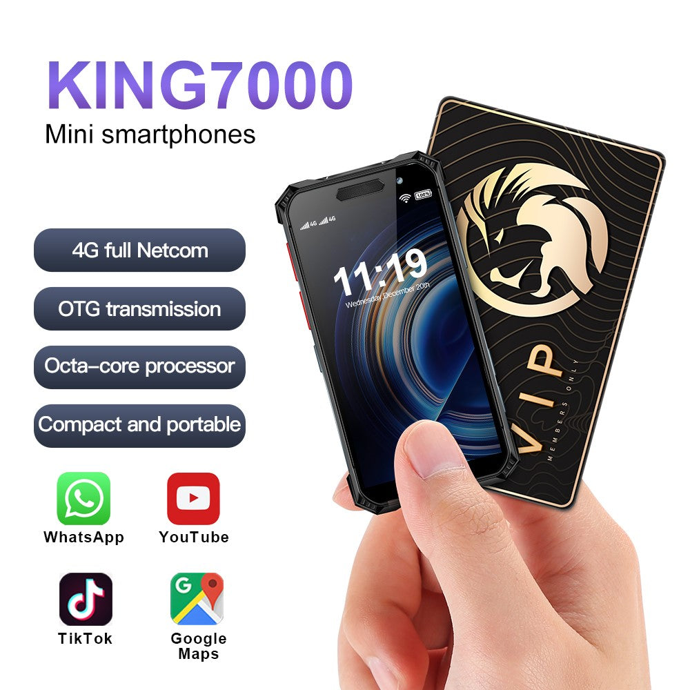 SERVO KING7000 Rugged Mini Smart Phone 4G Global 3.5-inch 6GB RAM + 128GB ROM Android 10 System