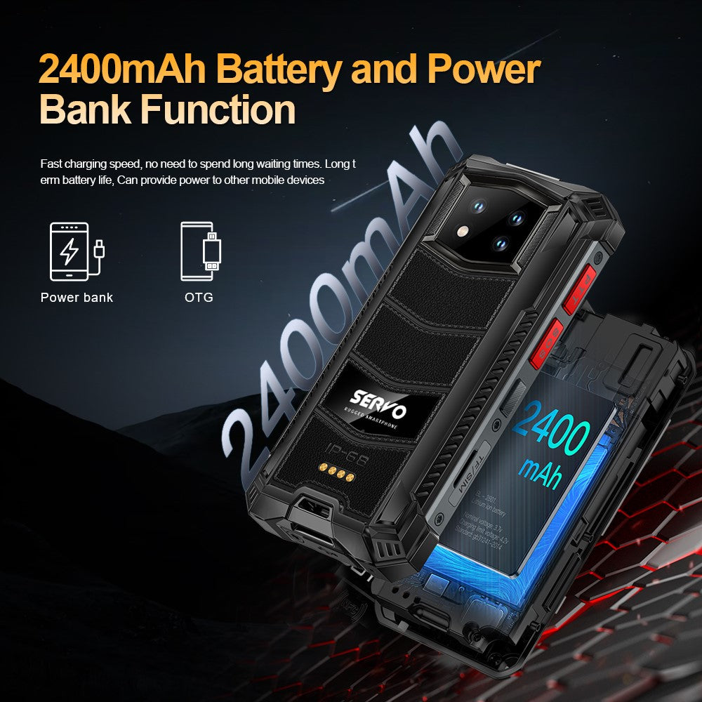 SERVO KING7000 Rugged Mini Smart Phone 4G Global 3.5-inch 6GB RAM + 128GB ROM Android 10 System