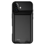 A19 For iPhone 16 7000mAh Rechargeable Extended Battery Back Cover Soft TPU Edge ABS Charging Case