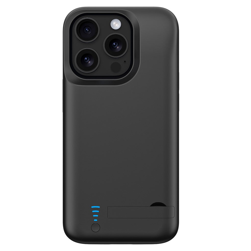 T76 For iPhone 16 Pro Max 6000mAh Extended Battery Phone Kickstand Back Cover Charging Case