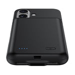 For iPhone 16 Battery Case 7000mAh Rechargeable Full Protection Soft Edge Phone Charger Case