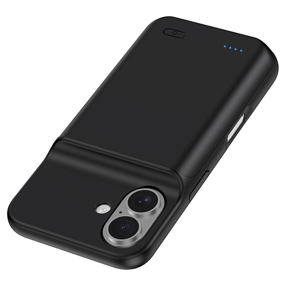 For iPhone 16 Battery Case 7000mAh Rechargeable Full Protection Soft Edge Phone Charger Case