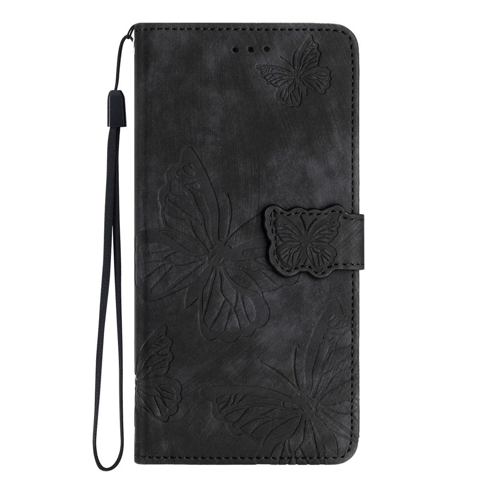 Til Samsung Galaxy A36 5G Etui Sommerfugledesign Flip Wallet Læder Telefoncover Skin-Touch