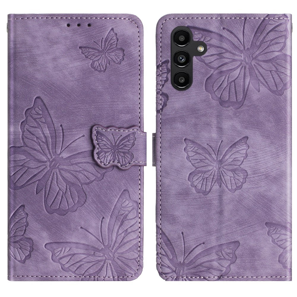Til Samsung Galaxy A36 5G Etui Sommerfugledesign Flip Wallet Læder Telefoncover Skin-Touch