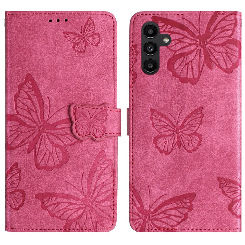 Til Samsung Galaxy A36 5G Etui Sommerfugledesign Flip Wallet Læder Telefoncover Skin-Touch