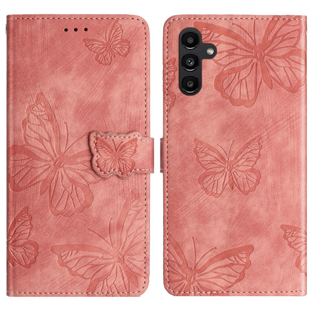 Til Samsung Galaxy A36 5G Etui Sommerfugledesign Flip Wallet Læder Telefoncover Skin-Touch