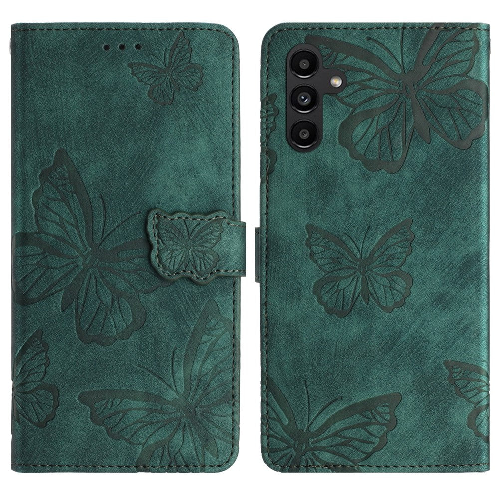 Til Samsung Galaxy A36 5G Etui Sommerfugledesign Flip Wallet Læder Telefoncover Skin-Touch