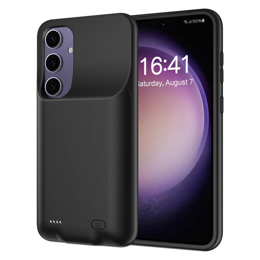 Til Samsung Galaxy S25 TPU Opladercover 6500mAh Batteripakke Genopladelig Powerbank