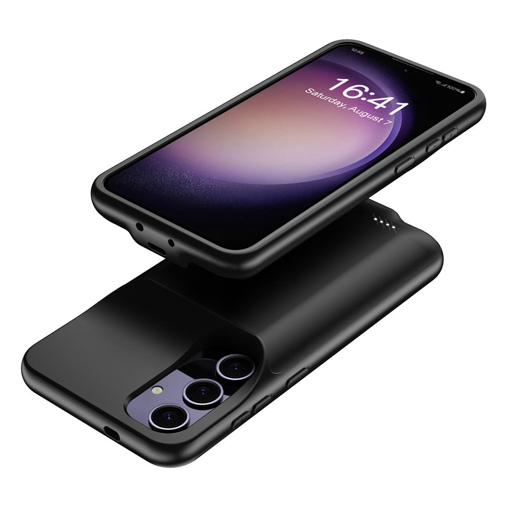 Til Samsung Galaxy S25 TPU Opladercover 6500mAh Batteripakke Genopladelig Powerbank