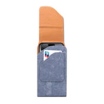 7.2 inch Phone Case Holster for Huawei Mate 40 Lite  /  Mate 20 X  /  Xiaomi Mi Max , Jeans Cloth Texture Belt Clip Leather Bag with Card Slot