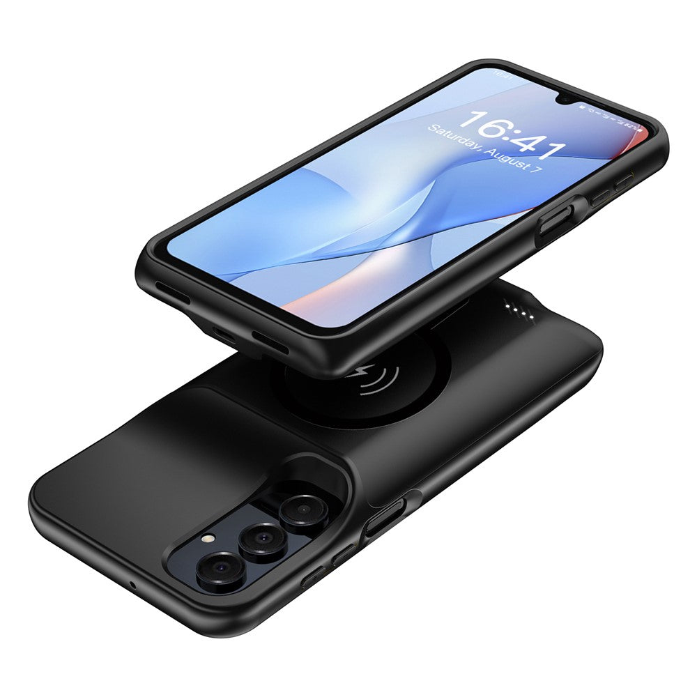 E10 For Samsung Galaxy A15 5G TPU Edge Charging Case 6000mAh Extended Battery Magnetic Case