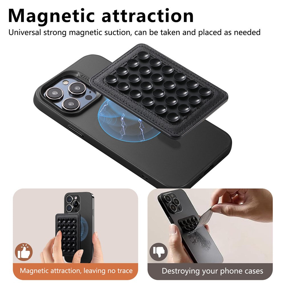 MC-W18 Magnetic Phone Back Stand Silicone Suction Cup Phone Mount