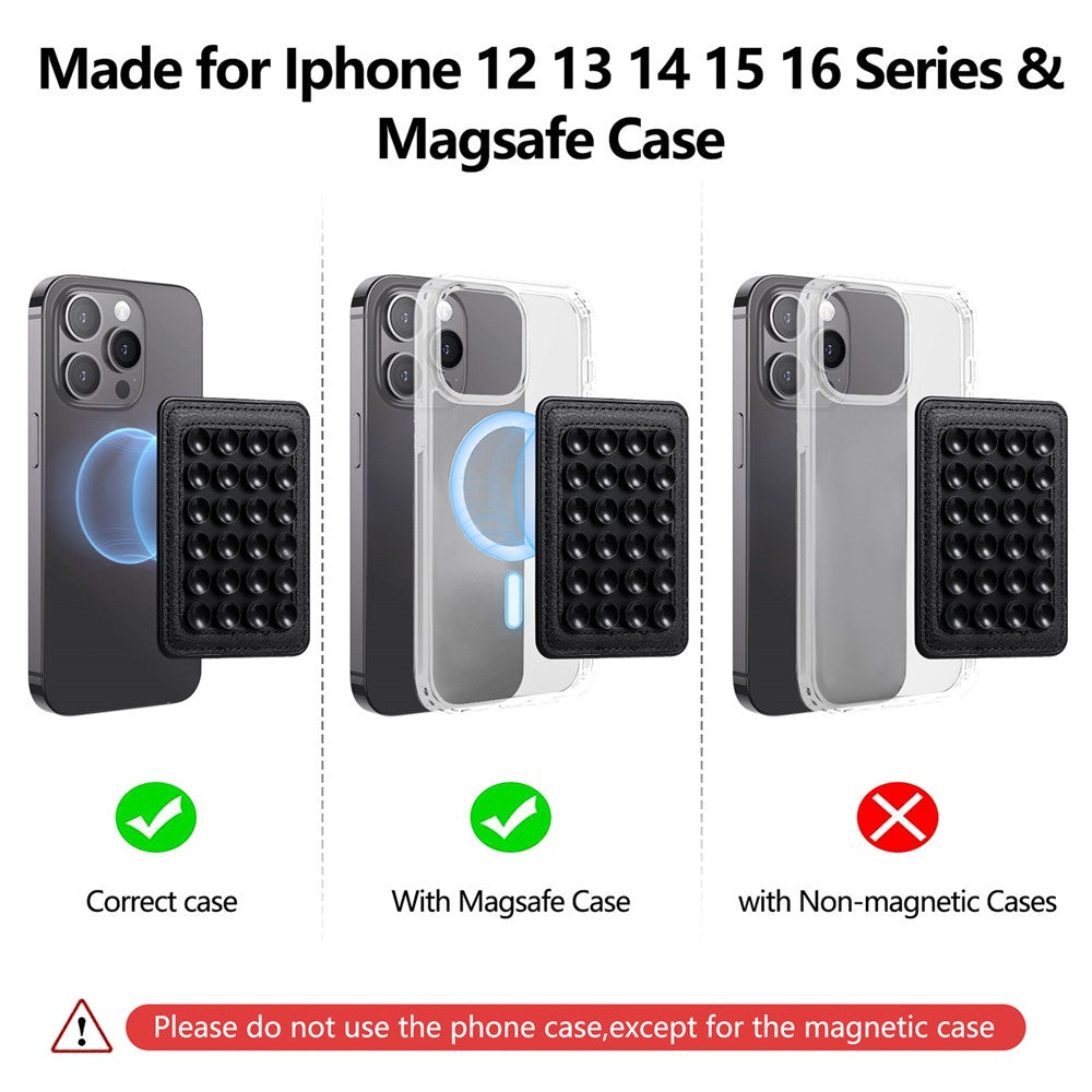 MC-W18 Magnetic Phone Back Stand Silicone Suction Cup Phone Mount