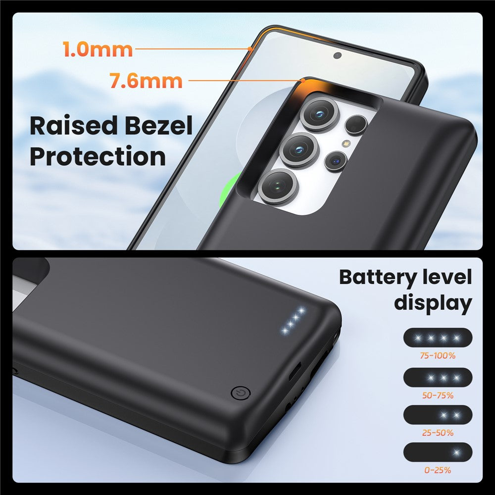 TY-118 batterietui-powerbank til Samsung Galaxy S24 Ultra, 10000mAh, bærbar oplader, beskyttelsesetui