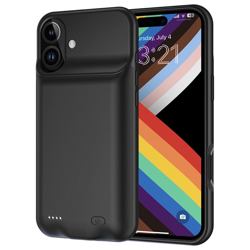 A29 For iPhone 17 Battericover Blød TPU Kant 6000mAh Genopladeligt Beskyttende Bagcover