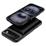 B29 til iPhone Air Battericover, blød TPU-kant, 6000 mAh genopladeligt beskyttende bagcover