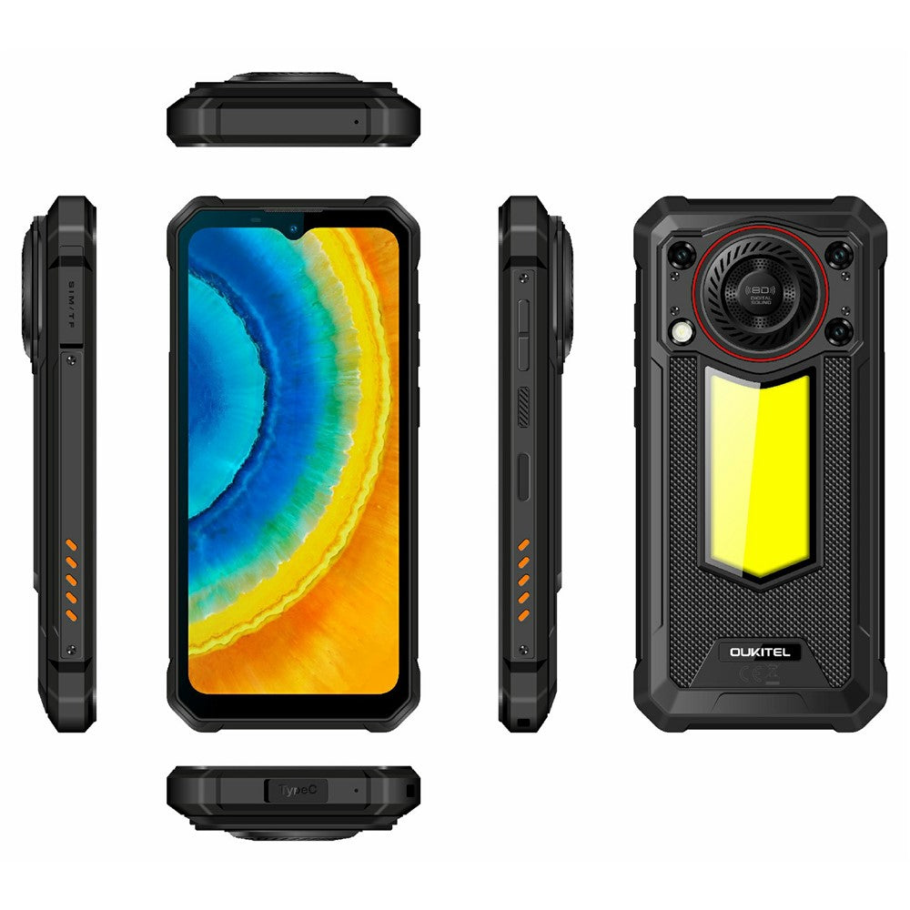 OUKITEL WP53S 4G Rugged Smartphone Unisoc T615 6.52 Inch Mobile Phone with 11000mAh Battery, 4+128GB