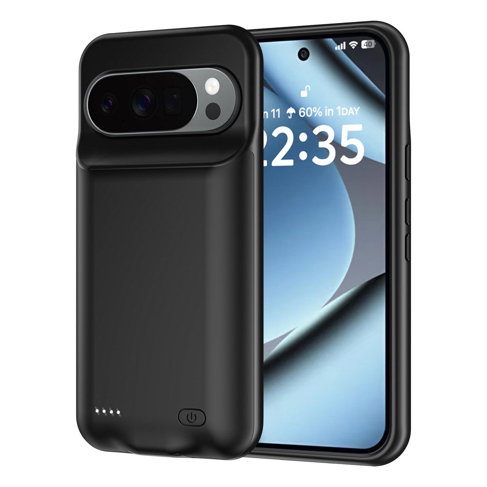 B49S For Google Pixel 10 Pro XL / 9 Pro XL Phone Charger Case Soft TPU Edge 6000mAh Protective Back Cover