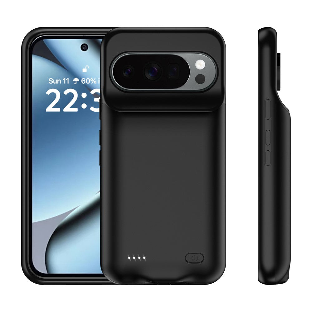 B49S For Google Pixel 10 Pro XL / 9 Pro XL Phone Charger Case Soft TPU Edge 6000mAh Protective Back Cover