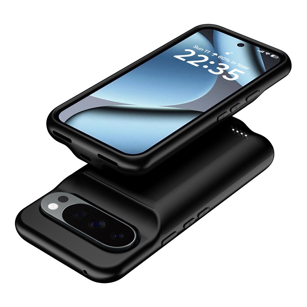 B49S For Google Pixel 10 Pro XL / 9 Pro XL Phone Charger Case Soft TPU Edge 6000mAh Protective Back Cover