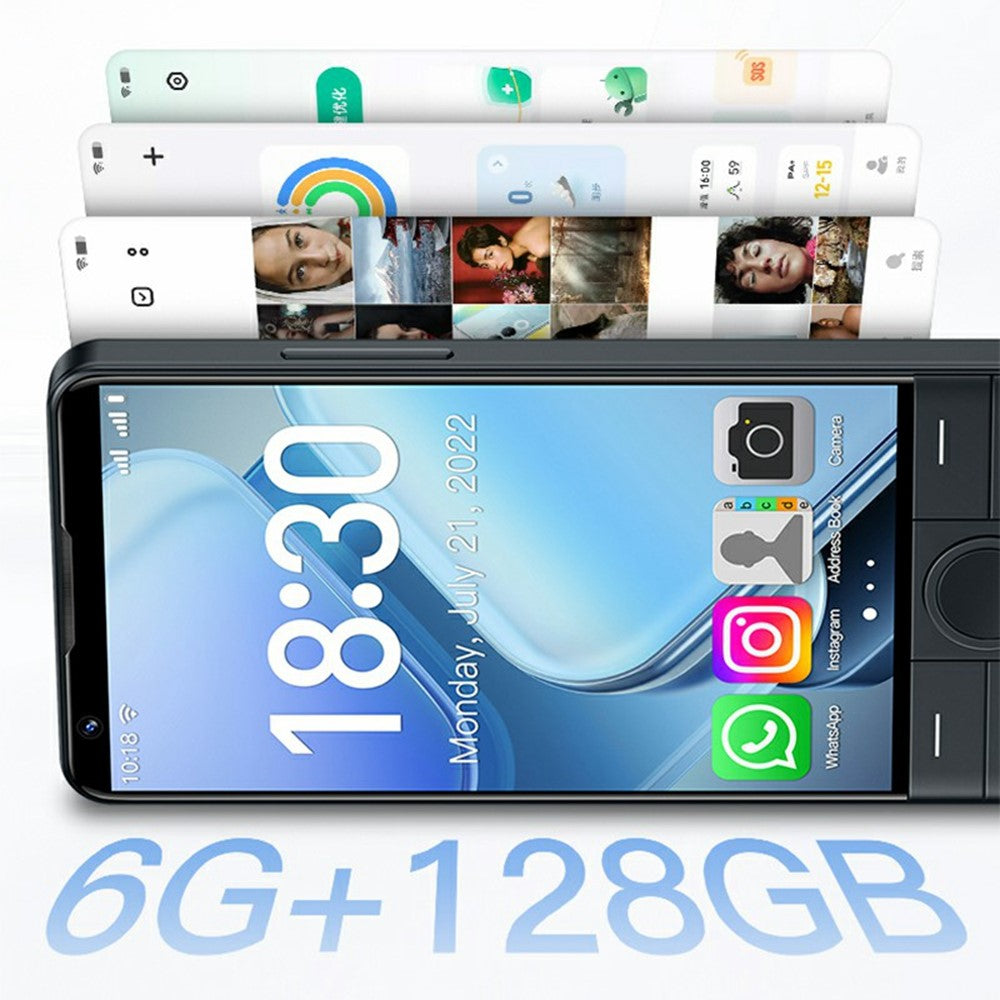 DOOV R70 4 Inch Touch Screen Android 14 4G Smartphone 2600mAh Battery Keypad Cellphone, 6+128GB (without Camera)