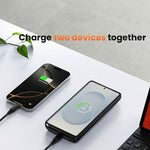 Til Samsung Galaxy S26 10000mAh Battericover Powerbank Beskyttelsescover med LED-indikator