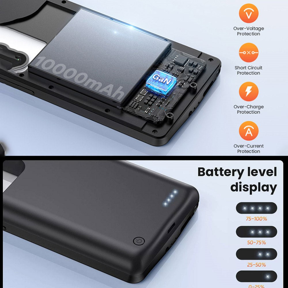 For Samsung Galaxy S25+ / S24+ Phone Battery Case 10000mAh Power Bank Rechargeable Extended Battery Pack