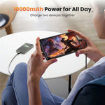 10000mAh Battericover til Samsung Galaxy S22 / S23 – Genopladelig Powerbank Batteripakke Beskyttelsescover med LED-indikator