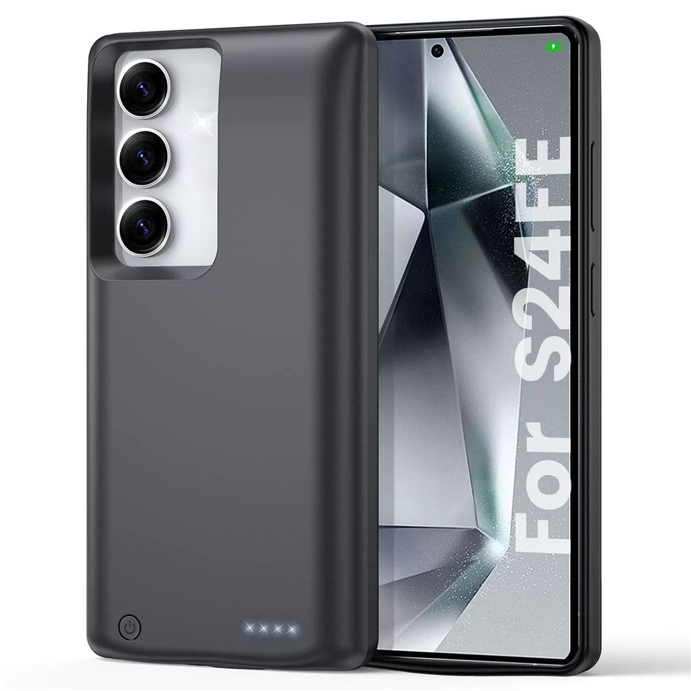 10000mAh Phone Battery Case for Samsung Galaxy S24 FE Power Bank Battery Pack Protective Cover with LED Indicator