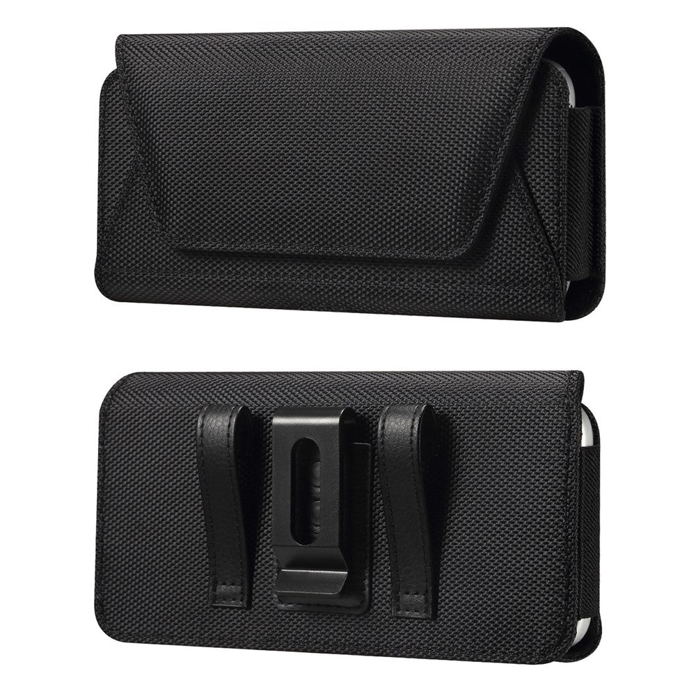 7.2 inch Phone Holster Magnetic Closure Oxford Fabric Belt Clip Universal Phone Pouch with Card Slot