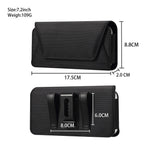 7.2 inch Phone Holster Magnetic Closure Oxford Fabric Belt Clip Universal Phone Pouch with Card Slot