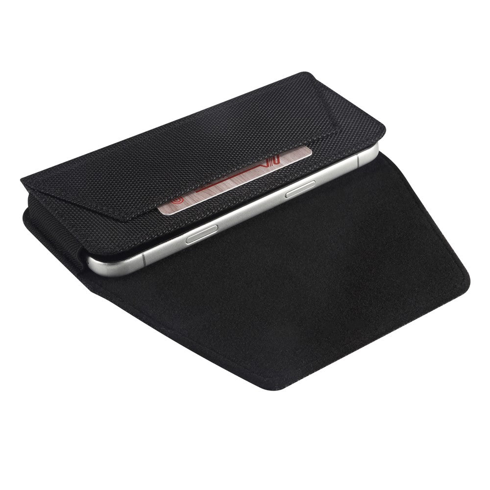 7.2 inch Phone Holster Magnetic Closure Oxford Fabric Belt Clip Universal Phone Pouch with Card Slot