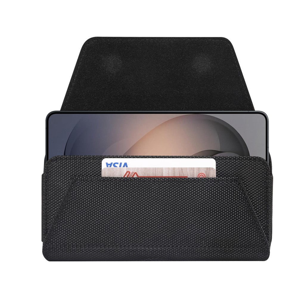 7.2 inch Phone Holster Magnetic Closure Oxford Fabric Belt Clip Universal Phone Pouch with Card Slot
