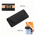 7.2 inch Phone Holster Magnetic Closure Oxford Fabric Belt Clip Universal Phone Pouch with Card Slot