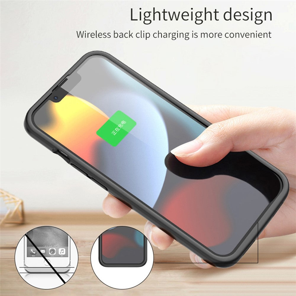 B98S For iPhone 13 Pro 6.1 inch 7000mAh Charging Case Rechargeable Battery Back Shell Compatible with MagSafe Wireless Charger (Support Audio)