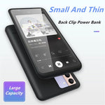 E89 För Samsung Galaxy S21 4G/5G 4800mAh Bakklämma Powerbank Uppladdningsbart Utökat Batteri Stativdesign Mjukt TPU-kant Mobilmobil Laddningsskal Baksida