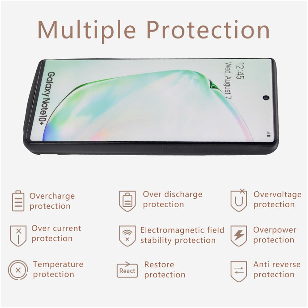 E89 För Samsung Galaxy S21 4G/5G 4800mAh Bakklämma Powerbank Uppladdningsbart Utökat Batteri Stativdesign Mjukt TPU-kant Mobilmobil Laddningsskal Baksida