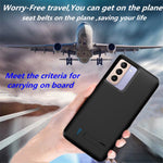 E89 För Samsung Galaxy S21 4G/5G 4800mAh Bakklämma Powerbank Uppladdningsbart Utökat Batteri Stativdesign Mjukt TPU-kant Mobilmobil Laddningsskal Baksida