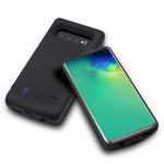 E27 For Samsung Galaxy S10 4G 6000mAh Rechargeable Extended Battery Back Case Folding Kickstand Design Soft TPU Edge Phone Charger