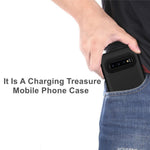 E27 For Samsung Galaxy S10 4G 6000mAh Rechargeable Extended Battery Back Case Folding Kickstand Design Soft TPU Edge Phone Charger
