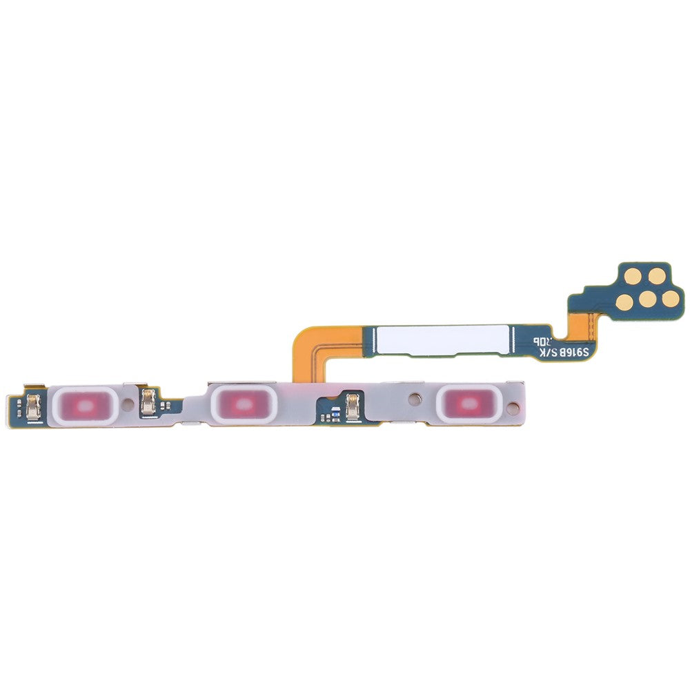 Til Samsung Galaxy S23+ S916 OEM Tænd/Sluk og Volumen Flexkabel Erstatningsdel (uden Logo)