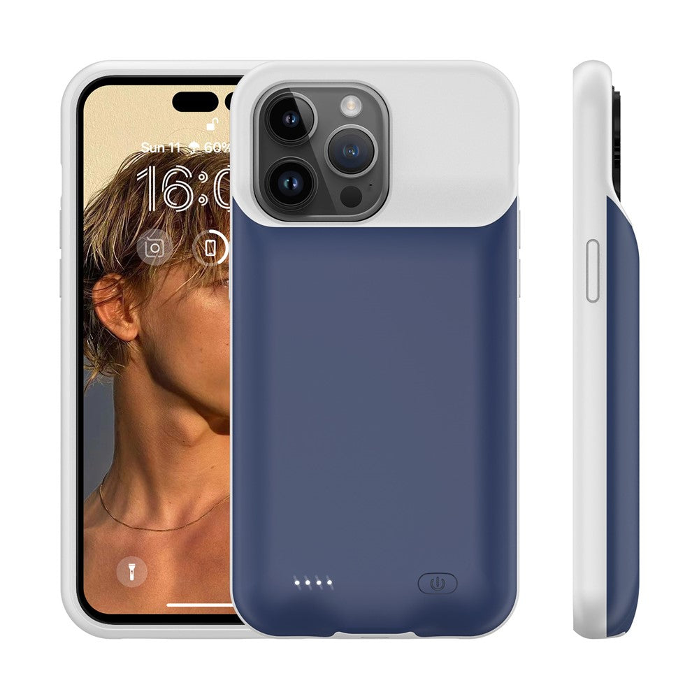 7000mAh Battery Case for iPhone 15 Pro, Rechargeable Power Bank Phone Case