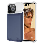 D98 Battericover til iPhone 15 Pro Max, 8500mAh Udvidet Genopladeligt Opladningscover