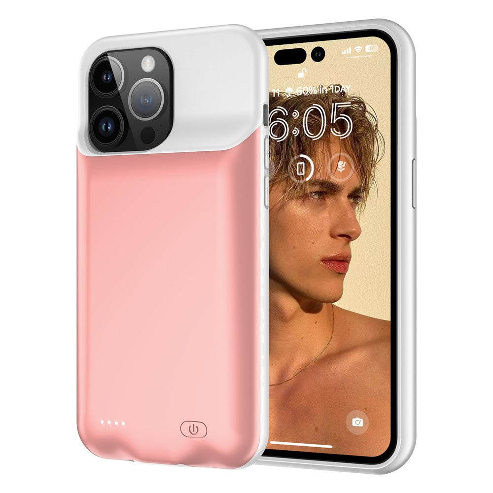 D98 Battericover til iPhone 15 Pro Max, 8500mAh Udvidet Genopladeligt Opladningscover