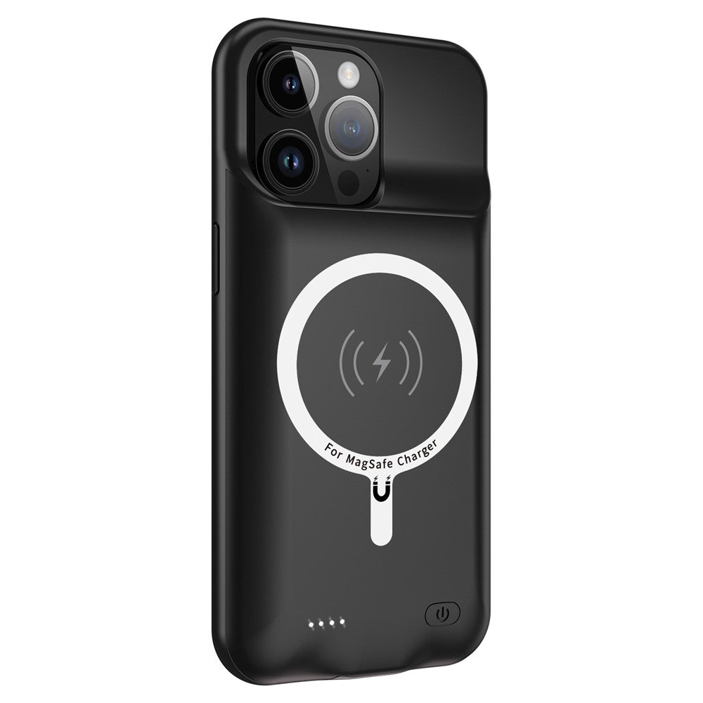 G98S Battery Case for iPhone 15 Pro Max , 8500mAh Power Bank Portable Charging Phone Case Compatible with Magsafe